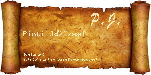 Pinti József névjegykártya